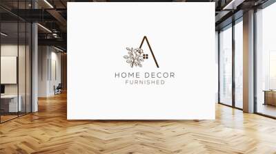 Home decor logo initial letter A vector design Abstract emblem design concept logotype Wall mural