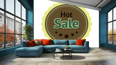 Hot sale price offer vector labels templates vector   icon Wall mural