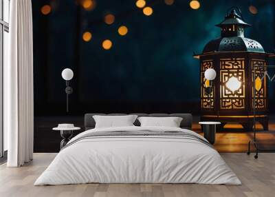 Islamic lantern background for eid ul adha festival Wall mural