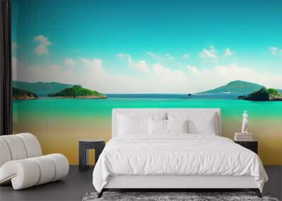 island and ocean background Wall mural