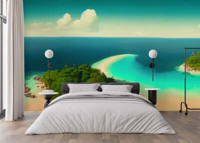 island and ocean background Wall mural