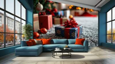 new year holiday gifts for christmas Wall mural