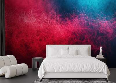 Plexus of bright red and dark blue, creating an engaging background with top right text space Wall mural