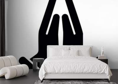 pray glyph icon Wall mural