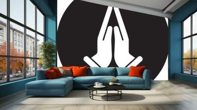 pray glyph icon Wall mural