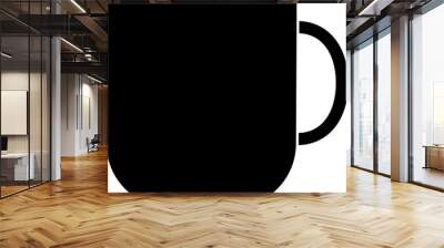 B&W Illustration of Cup Or Mug Icon. Wall mural