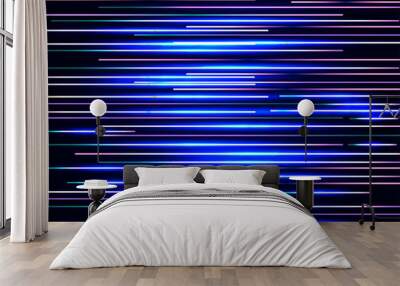 Bright abstract speed laser light background. Wall mural