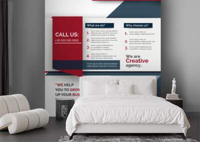 Creative flyer design. Corporate template layout presentation. Business concept. Wall mural