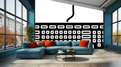 Keyboard icon in b&w color. Wall mural