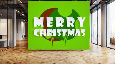 Poster, banner and flyer for Merry Christmas. Wall mural