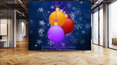 Poster and banner for Christmas celebration. Wall mural