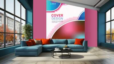 Professional business cover page design with abstract elements and space for your image. Wall mural