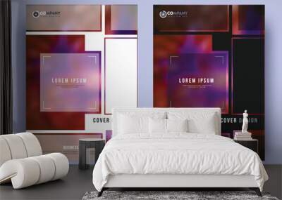 Set of A4 template or cover layout with creative design pattern for corporate sector. Wall mural