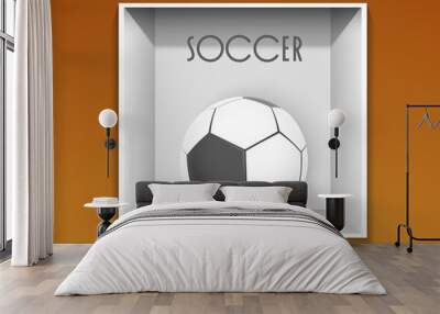 Soccer ball tournament concept. Wall mural