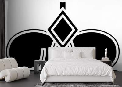 Vector Illustration Of Crown In B&W Color. Wall mural