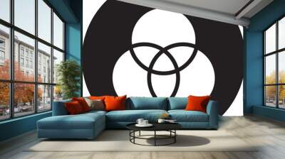 Rgb glyph icon Wall mural