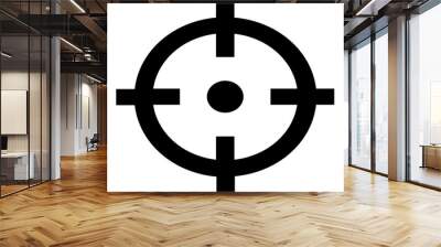 Sniper scope cross. Rifle optical sight isolated on white background, vector aim scoping symbol, weapon aiming targe on whit background
 Wall mural