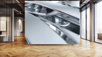 Subtle silver plexus design with a futuristic appeal, top right text space for elegance Wall mural