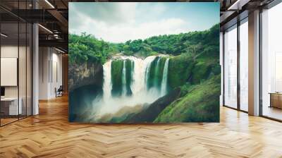 waterfall landscape view Wall mural