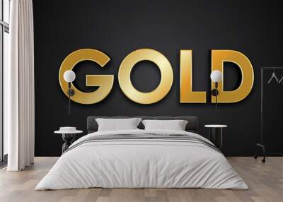 gold text effect Wall mural