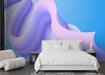 modern banner with flow shape 3d gradient fluid wave background abstract innovation background design Wall mural