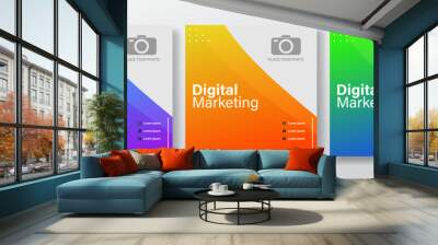 web banner template for social media post Wall mural