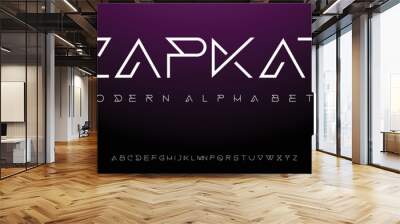  Sports minimal tech font letter set. Luxury vector typeface for company. Modern gaming fonts logo design. Wall mural