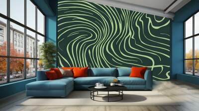 Abstract organic green wallpaper background illustration Wall mural