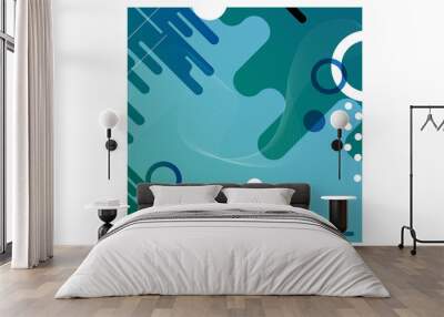 turquoise background Wall mural