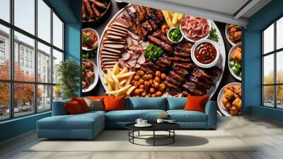 Bar B Q platter (Grilled chicken with vegetable) Wall mural