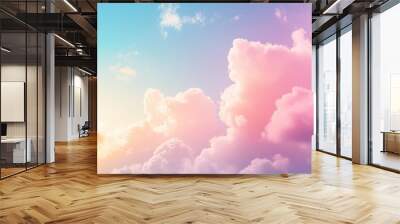 Cloud background with a pastel color Wall mural