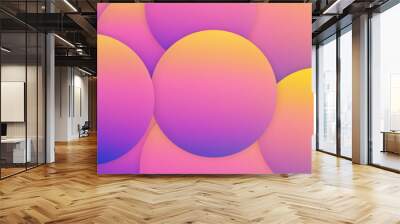 creative wallpaper trendy gradient circle shapes composition background. Graphic art Wall mural