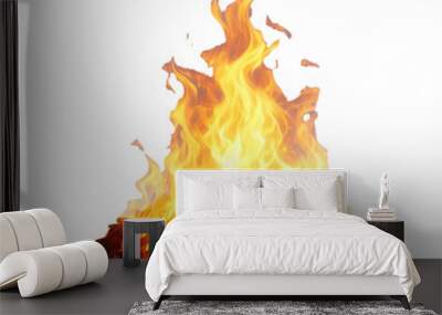 Unique 3d fire flame concept design icon isolated on tranparent Wall mural