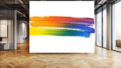 brush paint splash brushstroke 3d illustration with clipping path Pride Month stickers and illustration for generic use Wall mural