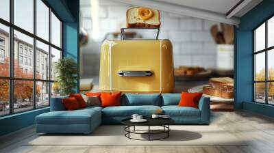 A toaster with a reheat function, warming toast without additional browning. Wall mural