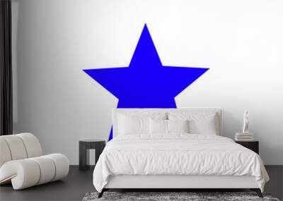 Blue star icon illustration isolated  Wall mural