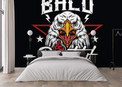 graffiti style design shirt abstract vector art sticker contemporary An t eagle tee illustration american apparel flag graphic grunge poster star veteran retro Wall mural