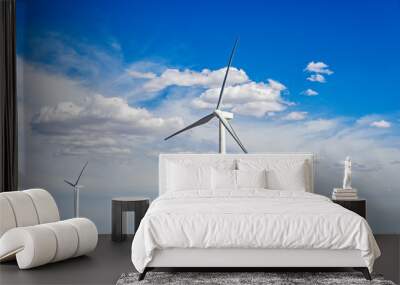 wind power generation under the blue sky Wall mural