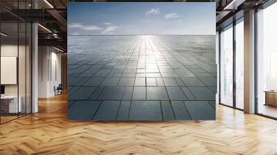 beautiful tiled floor with shadows modern surfaces background Wall mural