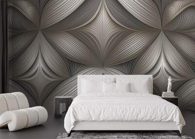 Seamless 3D geometric wallpaper pattern Wall mural