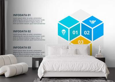 Abstract infographics number options template. Vector illustration. Can be used for workflow layout, diagram, business step options, banner, web design Wall mural