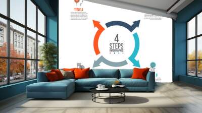 Vector arrows infographic. Wall mural