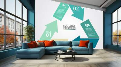 Vector circle nature infographic.  Wall mural