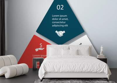 Vector triangle infographic. Wall mural