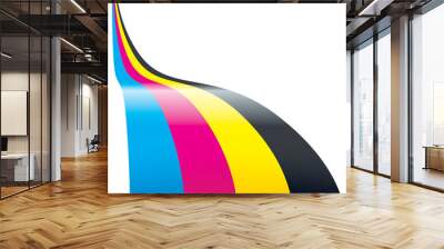 Process print curves CMYK Wall mural