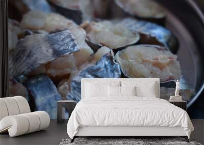 fresh fish meet in a plate and its look very tasty Wall mural