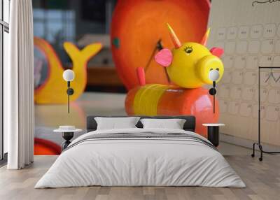 piggy bank with gold coins Wall mural