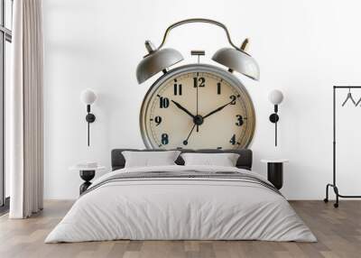 Funny retro alarm clock  on transparent background, png	 Wall mural