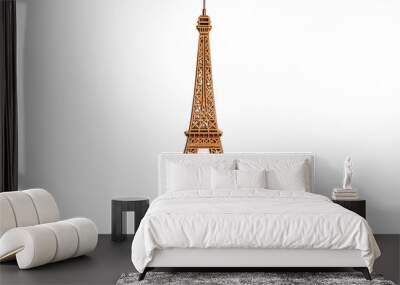 The Eiffel Tower  on transparent background, png	 Wall mural