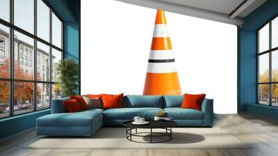 Traffic Cone on transparent background, png	 Wall mural